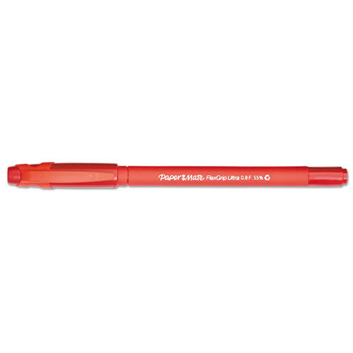 Flexgrip Ultra Ballpoint Pen, Stick, Fine 0.8 Mm, Blue Ink, Blue Barrel, Dozen