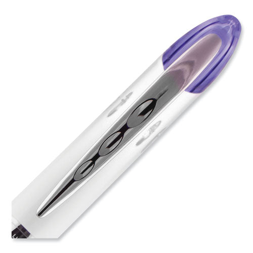 Vision Elite Roller Ball Pen, Stick, Bold 0.8 Mm, Purple Ink, White/purple Barrel