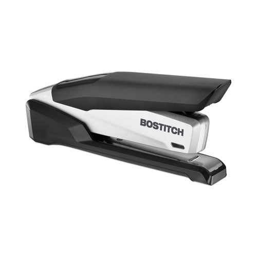 Inpower Spring-powered Desktop Stapler With Antimicrobial Protection, 28-sheet Capacity, Black/silver