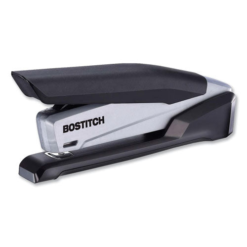 Inpower Spring-powered Desktop Stapler With Antimicrobial Protection, 28-sheet Capacity, Black/silver