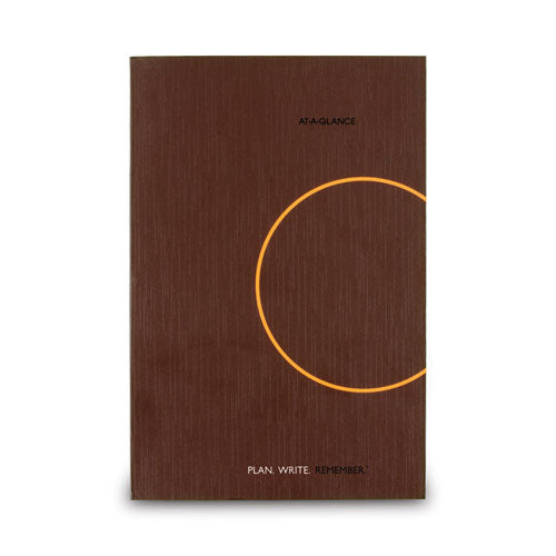 One-day-per-page Planning Notebook, 9 X 6, Dark Brown/orange Cover, 12-month (jan To Dec): 2023