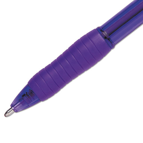 Profile Ballpoint Pen, Retractable, Bold 1.4 Mm, Purple Ink, Purple Barrel, Dozen