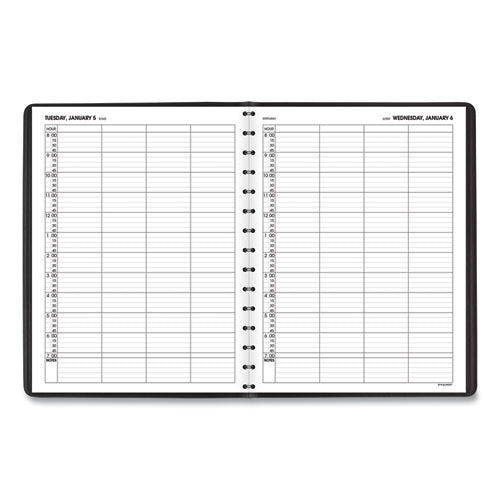 Four-person Group Daily Appointment Book, 11 X 8, Black Cover, 12-month (jan To Dec): 2023