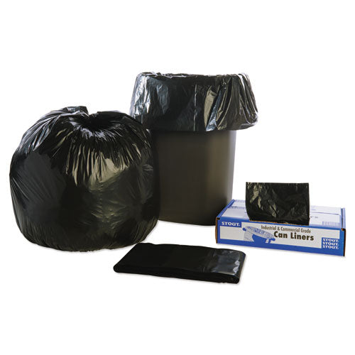 Total Recycled Content Plastic Trash Bags, 45 Gal, 1.5 Mil, 40" X 48", Brown/black, 100/carton