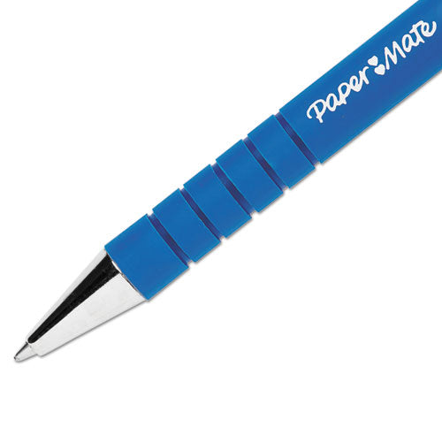 Flexgrip Ultra Ballpoint Pen, Retractable, Fine 0.8 Mm, Blue Ink, Black/blue Barrel, Dozen