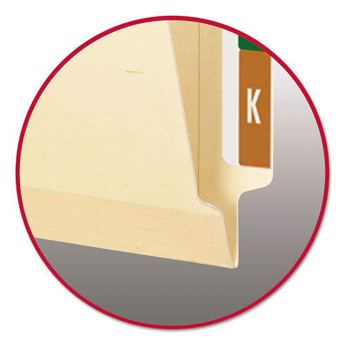 Tuff Laminated Fastener Folders With Reinforced Tab, 0.75" Expansion, 2 Fasteners, Letter Size, Manila Exterior, 50/box