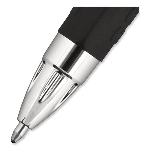 Signo 207 Gel Pen, Retractable, Bold 1 Mm, Black Ink, Translucent Black Barrel, Dozen