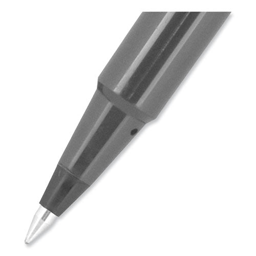 Roller Ball Pen, Stick, Micro 0.5 Mm, Black Ink, Black Matte Barrel, Dozen