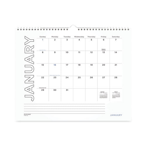 Modern Core Wall Calendar, Modern Artwork, 15 X 12, White/black Sheets, 12-month (jan To Dec): 2023