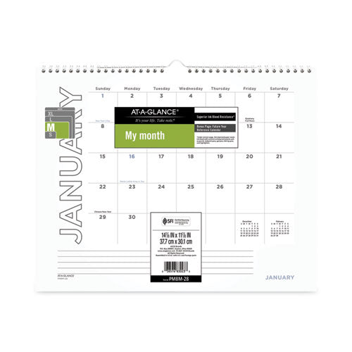 Modern Core Wall Calendar, Modern Artwork, 15 X 12, White/black Sheets, 12-month (jan To Dec): 2023