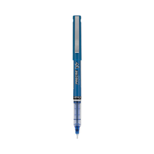 Precise V7 Roller Ball Pen, Stick, Fine 0.7 Mm, Blue Ink, Blue Barrel, Dozen
