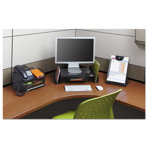 Onyx Mesh Monitor Stand, 19.25" X 11.25" X 6.25", Black