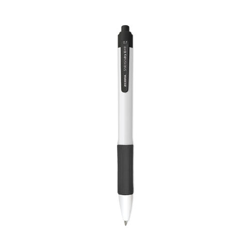 Sarasa Dry X20+ Gel Pen, Retractable, Fine 0.7 Mm, Black Ink, White Barrel, Dozen