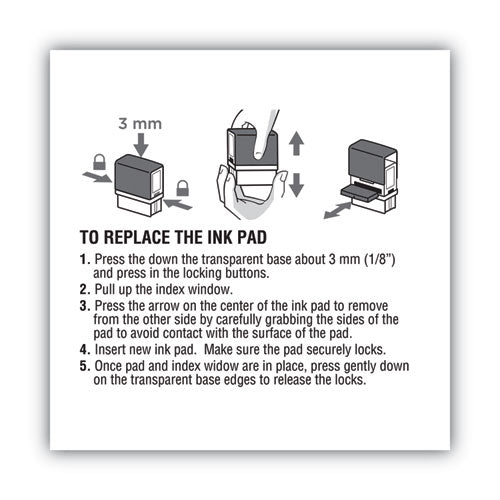 Replacement Ink Pad For 2000plus 1si60p, 3.13" X 0.25", Black