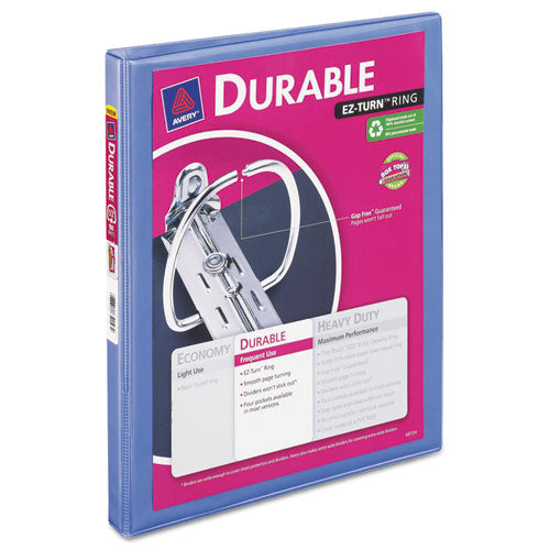 Durable View Binder With Durahinge And Slant Rings, 3 Rings, 2" Capacity, 11 X 8.5, Blue