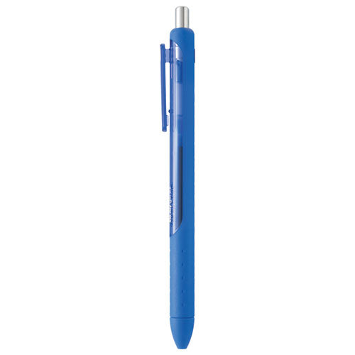 Inkjoy Gel Pen, Retractable, Micro 0.5 Mm, Blue Ink, Blue Barrel, Dozen