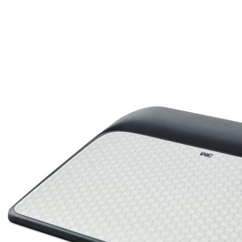 Mouse Pad With Precise Mousing Surface And Gel Wrist Rest, 8.5 X 9, Gray/black