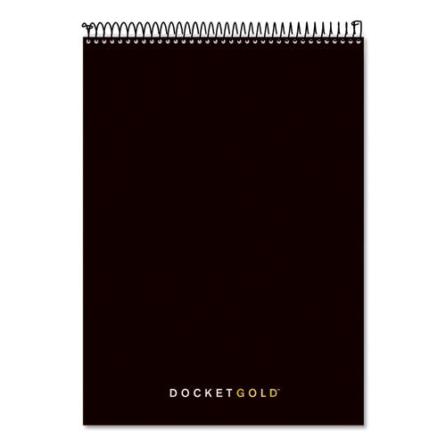 Docket Gold Planner Pad, Project-management Format, Medium/college Rule, Black Cover, 70 White 8.5 X 11.75 Sheets