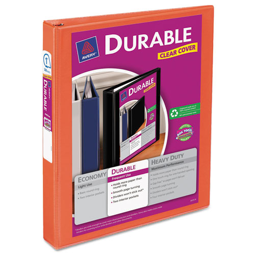 Durable View Binder With Durahinge And Slant Rings, 3 Rings, 1.5" Capacity, 11 X 8.5, White, 4/pack