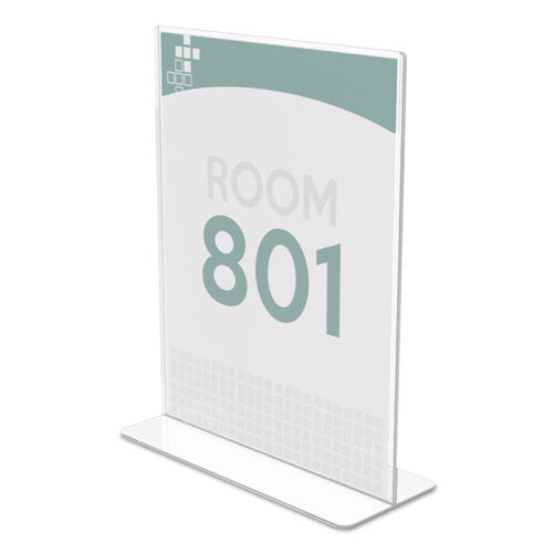 Superior Image Double Sided Sign Holder, 8.5 X 11 Insert, Clear