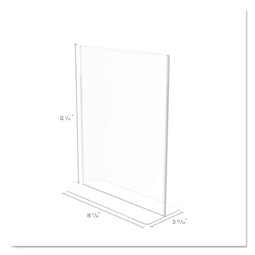 Superior Image Double Sided Sign Holder, 8.5 X 11 Insert, Clear