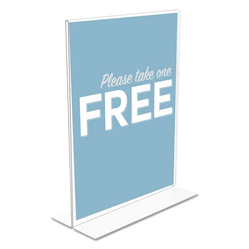 Superior Image Double Sided Sign Holder, 8.5 X 11 Insert, Clear