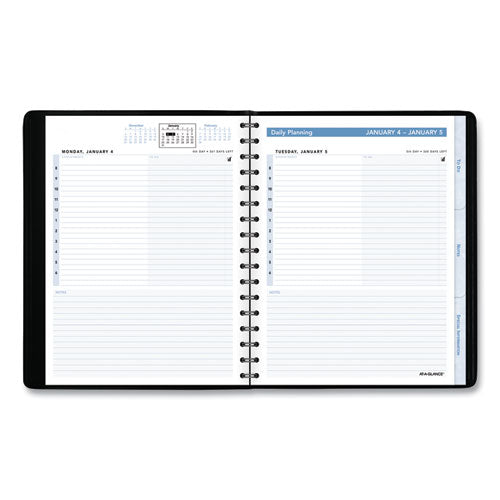 The Action Planner Daily Appointment Book, 8.75 X 6.5, Black Cover, 12-month (jan To Dec): 2023