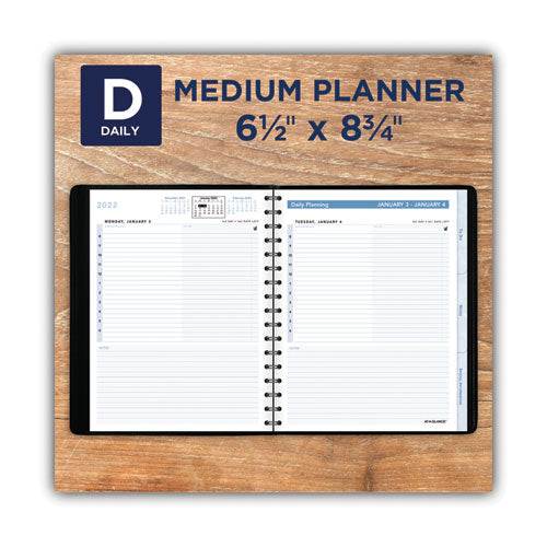 The Action Planner Daily Appointment Book, 8.75 X 6.5, Black Cover, 12-month (jan To Dec): 2023