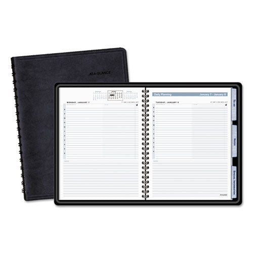 The Action Planner Daily Appointment Book, 8.75 X 6.5, Black Cover, 12-month (jan To Dec): 2023