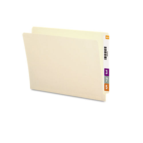 Heavyweight Manila End Tab Folders, 9.5" High Front, Reinforced Straight Tabs, Legal Size, 0.75" Expansion, Manila, 100/box