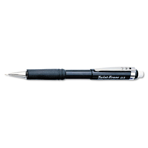 Twist-erase Iii Mechanical Pencil, 0.5 Mm, Hb (#2.5), Black Lead, Black Barrel