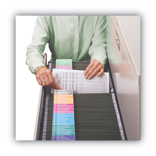 Viewables Hanging Folder Tabs And Labels, Complete Bulk Pack Refill, 1/3-cut, Assorted Colors, 3.5" Wide, 100/box