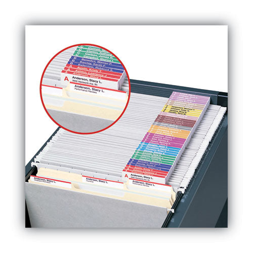 Viewables Hanging Folder Tabs And Labels, Complete Bulk Pack Refill, 1/3-cut, Assorted Colors, 3.5" Wide, 100/box