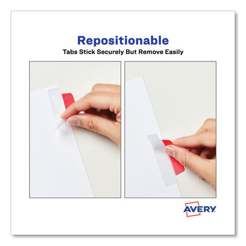 Ultra Tabs Repositionable Tabs, Margin Tabs: 2.5" X 1", 1/5-cut, Assorted Colors, 24/pack