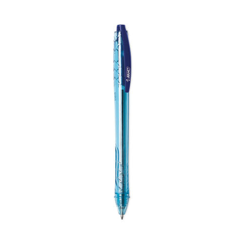 Revolution Ocean Bound Ballpoint Pen, Retractable, Medium 1 Mm, Blue Ink/translucent Blue Barrel, Dozen