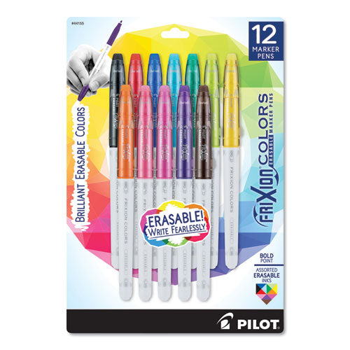 Frixion Colors Erasable Porous Point Pen, Stick, Bold 2.5 Mm, Six Assorted Ink Colors, White Barrel, 6/pack