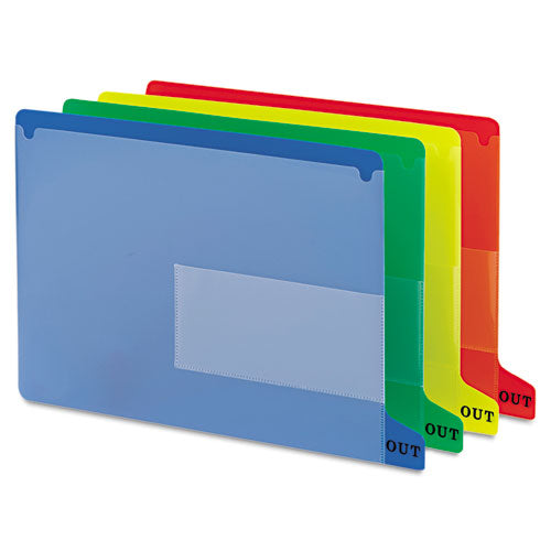 Colored Poly Out Guides With Pockets, 1/3-cut End Tab, Out, 8.5 X 11, Blue, 25/box