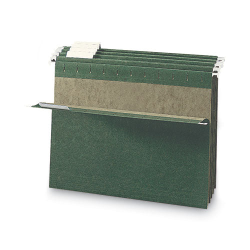 Hanging Folders, Letter Size, 1/5-cut Tabs, Standard Green, 25/box