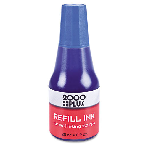 Self-inking Refill Ink, 0.9 Oz. Bottle, Blue