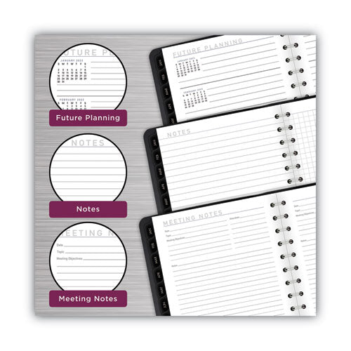 Contemporary Monthly Planner, 8.75 X 7, Black Cover, 12-month (jan To Dec): 2023