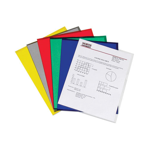 Poly Project Folders, Letter Size, Assorted Colors, 25/box