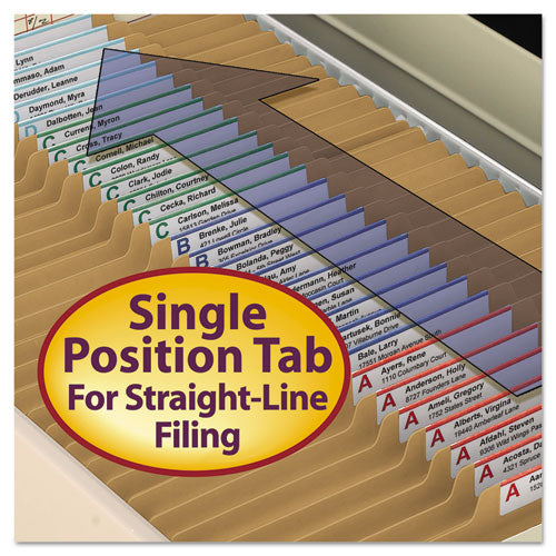 Top Tab Fastener Folders, Guide-height 2/5-cut Tabs, 0.75" Expansion, 2 Fasteners, Legal Size, 11-pt Kraft, 50/box