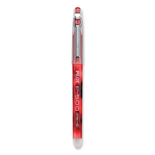 Precise P-500 Gel Pen, Stick, Extra-fine 0.5 Mm, Red Ink, Red Barrel, Dozen