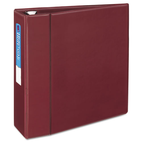 Heavy-duty Non-view Binder With Durahinge And Locking One Touch Ezd Rings, 3 Rings, 4" Capacity, 11 X 8.5, Maroon