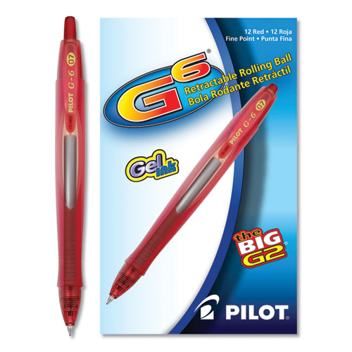 G6 Gel Pen, Retractable, Fine 0.7 Mm, Blue Ink, Blue Barrel