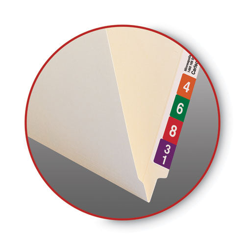 End Tab Fastener Folders With Reinforced Straight Tabs, 14-pt Manila, 2 Fasteners, Letter Size, Manila Exterior, 50/box