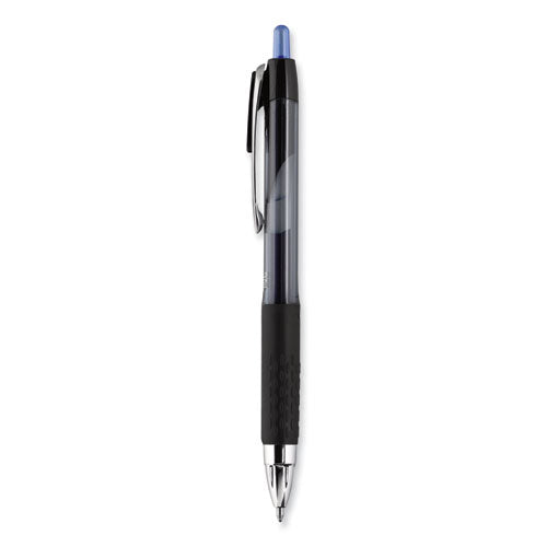 Signo 207 Gel Pen, Retractable, Bold 1 Mm, Blue Ink, Black/blue Barrel, Dozen