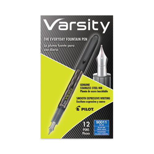 Varsity Fountain Pen, Medium 1 Mm, Blue Ink, Gray Pattern Wrap