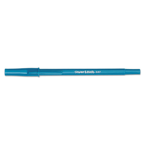 Write Bros. Ballpoint Pen, Stick, Medium 1 Mm, Blue Ink, Blue Barrel, Dozen