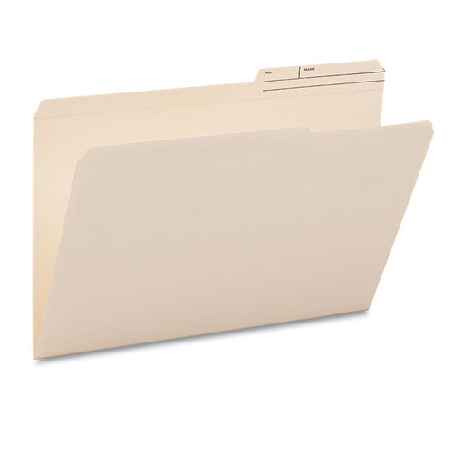 Reinforced Guide Height File Folders, 2/5-cut Tabs: Right Position, Letter Size, 0.75" Expansion, Manila, 100/box